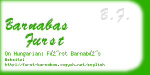 barnabas furst business card